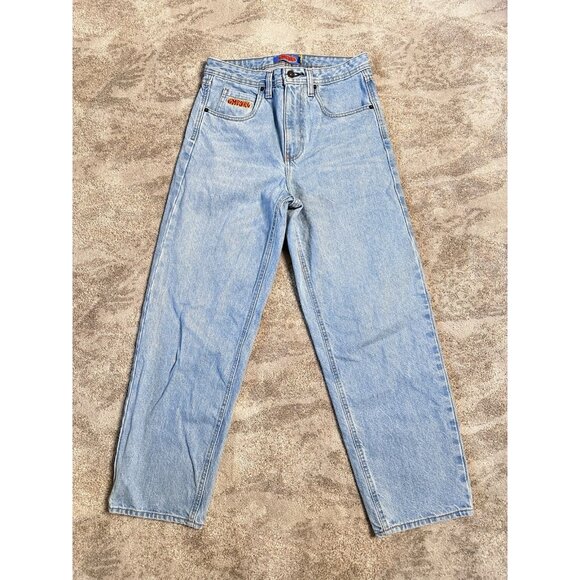 Empyre Jeans 28 Men's Relaxed Fit Tapered Leg 100% Cotton Blue Denim Pants - Picture 1 of 5
